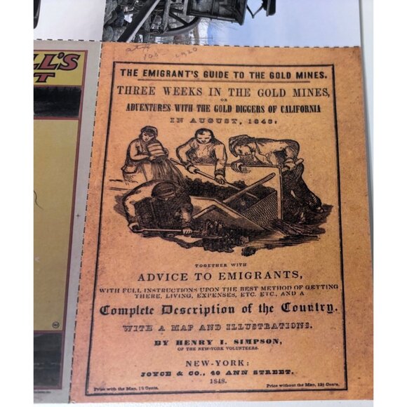 Set Of 4 Western-Themed Postcards Buffalo Bill Covered Wagon Train Gold Mines - Picture 2 of 5